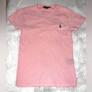 Ralph Lauren Pink and Green T-Shirt Size Small